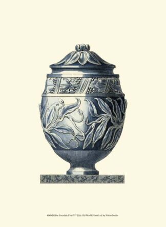 Blue Porcelain Urn IV