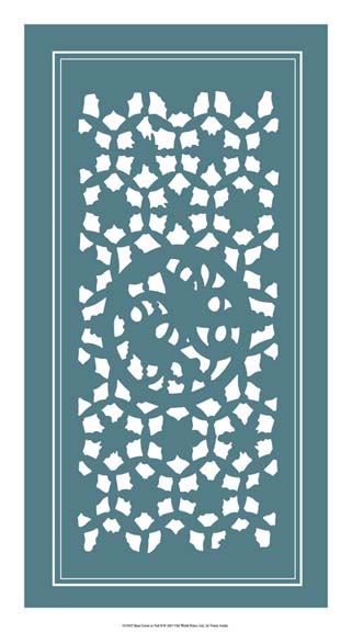 Shoji Screen in Teal II