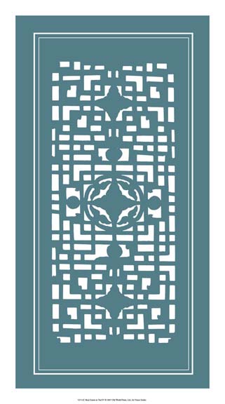 Shoji Screen in Teal IV