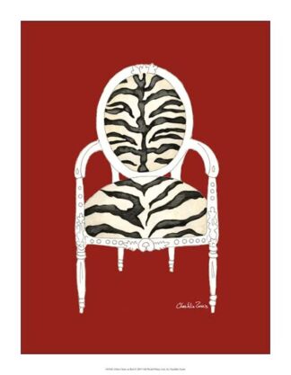 Zebra Chair on Red