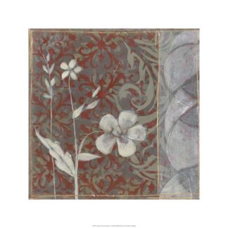 Taupe and Cinnabar Tapestry I