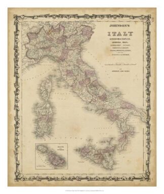 Johnson's Map of Italy