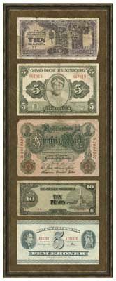 Crackled Foreign Currency Panel I K