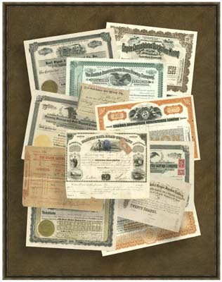 Stock Certificate Collection K