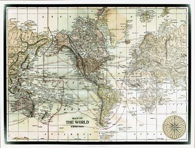 World Map with black border