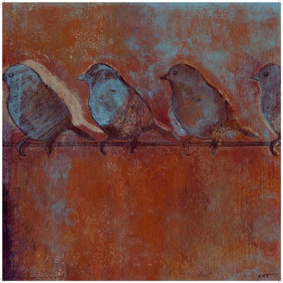 Row of Sparrows I