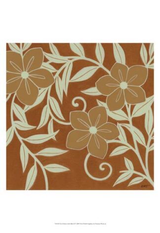 Tan Flowers with Mint Leaves II