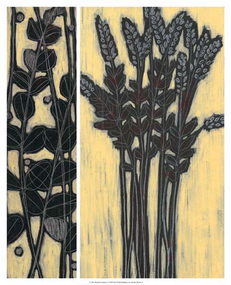 Woodcut Grasses I