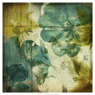 Vintage Teal Blooms I