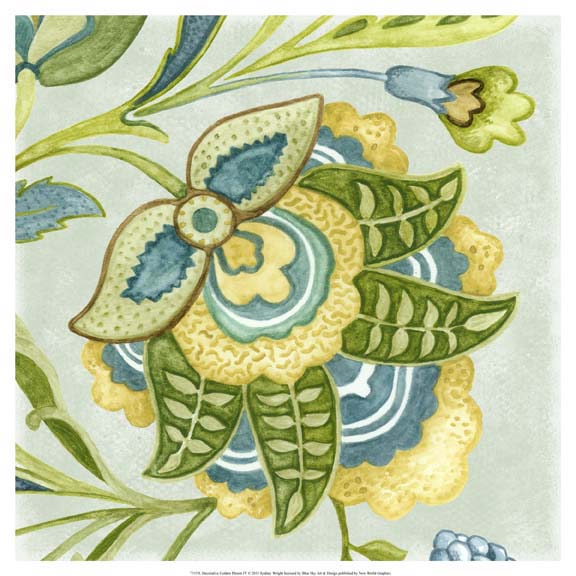 Decorative Golden Bloom IV