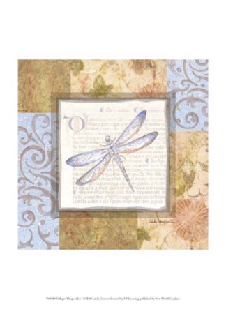 Collaged Dragonflies I