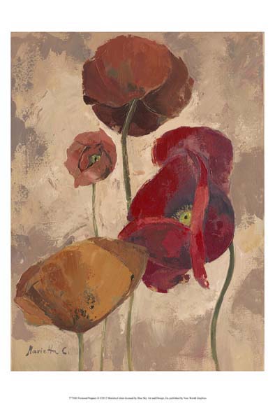 Textured Poppies II
