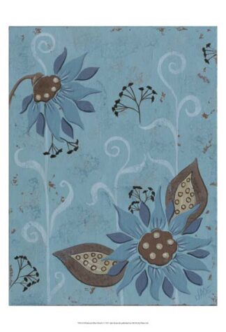 Whimsical Blue Floral I