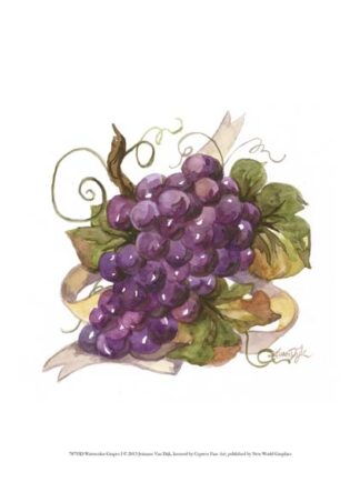 Watercolor Grapes I
