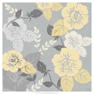 Yellow Roses on Grey II