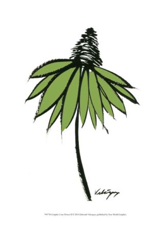 Graphic Cone Flower II