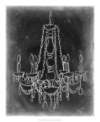 Chalkboard Chandelier Sketch I
