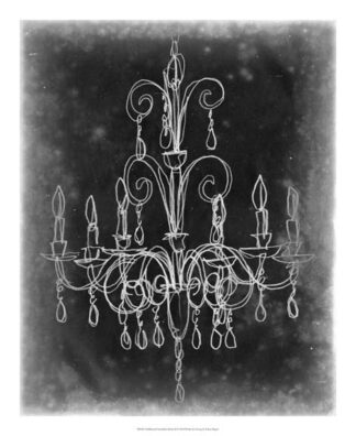 Chalkboard Chandelier Sketch II