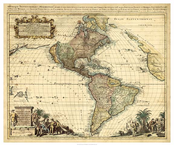 Antique Map of America II