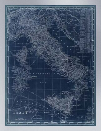 Map of Italy Blueprint