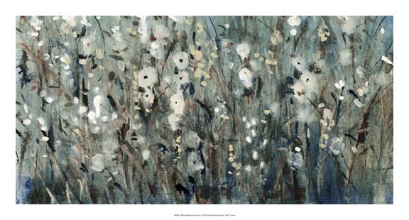 White Blooms with Navy I