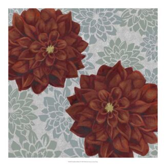 Woodblock Dahlias II