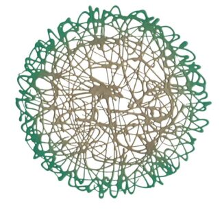 DecoGraph Q Circle AnGold/Green24in