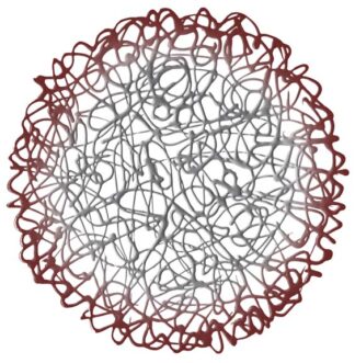 DecoGraph Q Circle GMetal/DRed 27in