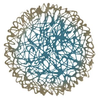 DecoGraph Q Circle Teal/AnGold 24in