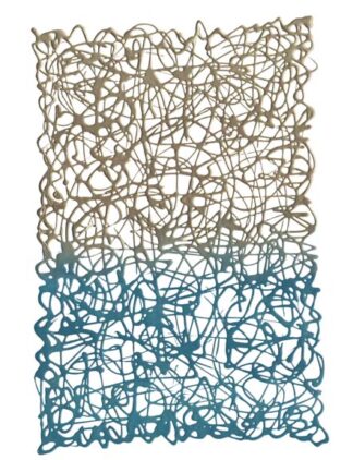 DecoGraph Q Teal/Antique Gold 36x24