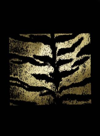 Gold Foil Tiger Pattern on Black