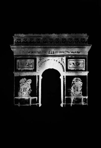 Silver Foil Arc de Triomphe on Black
