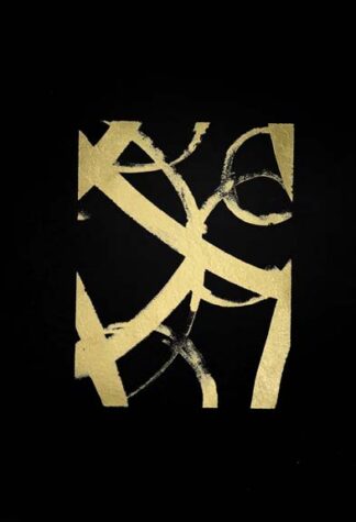 Gold Foil Ripple I on Black