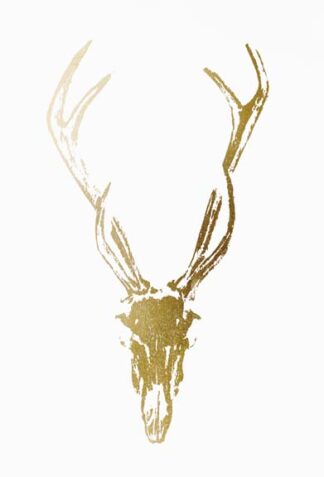 Gold Foil Rustic Mount I on White