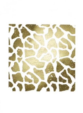 Gold Foil Giraffe Pattern on White