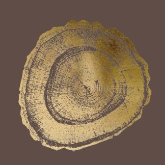 Gold Foil Tree Ring III on Bitter Chocolate