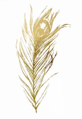 Gold Foil Feather I