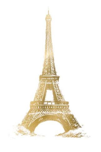 Gold Foil Eiffel Tower