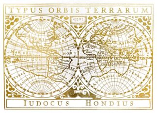 UA CH Gold Foil Vintage Map