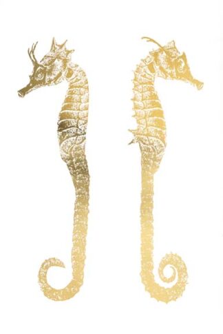 Gold Foil Seahorses