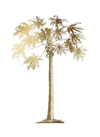 Gold Foil Tropical Palm I