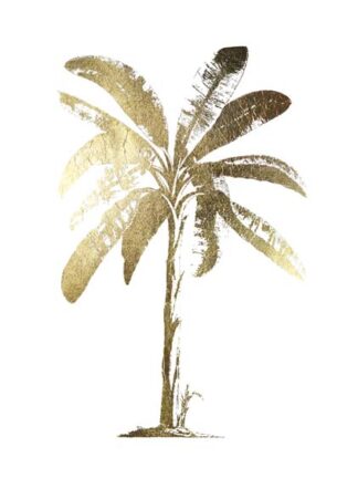 Gold Foil Tropical Palm II