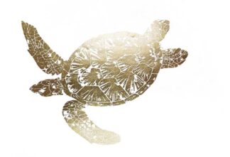 Gold Foil Sea Turtle II