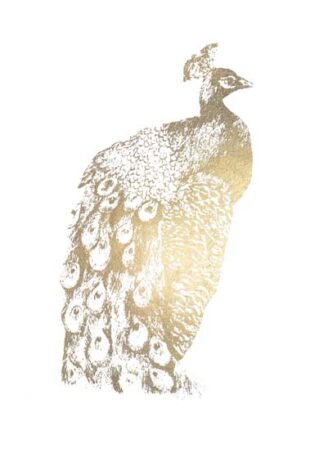 Gold Foil Peacock II