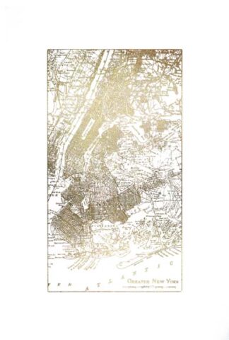 Gold Foil City Map New York
