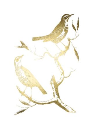 Gold Foil Birds I
