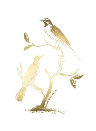Gold Foil Birds II