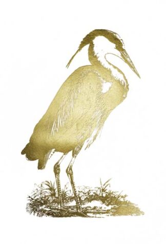 Gold Foil Heron I
