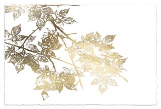 Gold Foil Maple I on White