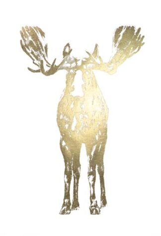 Gold Foil Standing Moose
